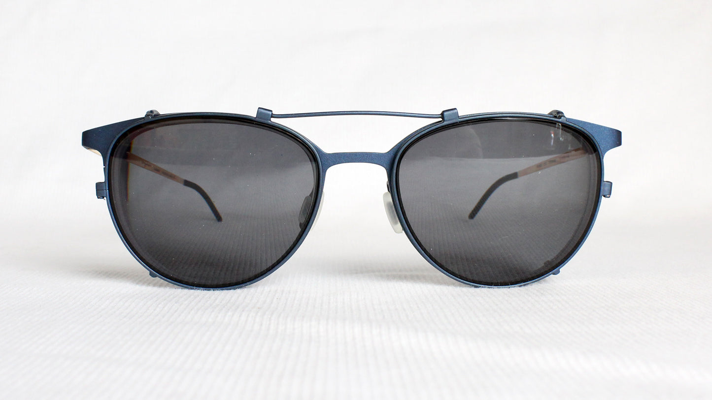 Custom clip-on sunglasses with non-polarized lenses