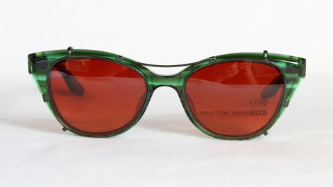 Custom clip-on sunglasses with curved short bar