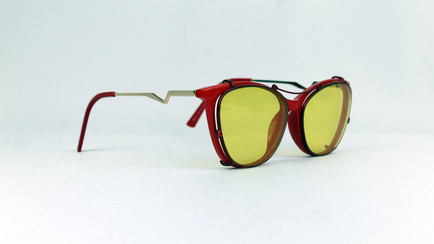 Custom clip-on sunglasses with polarized lenses