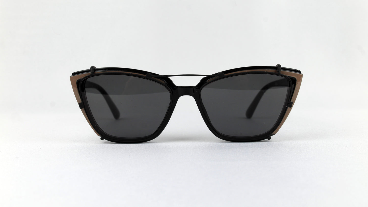 Custom clip-on sunglasses with polarized lenses