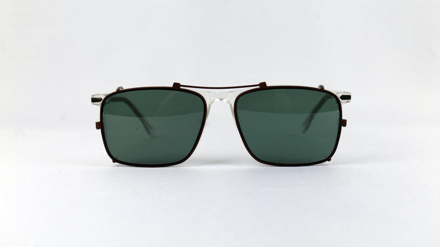 Custom clip-on sunglasses with polarized lenses