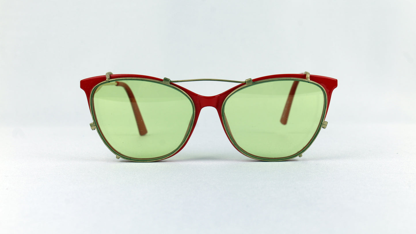 Custom clip-on sunglasses with non-polarized lenses