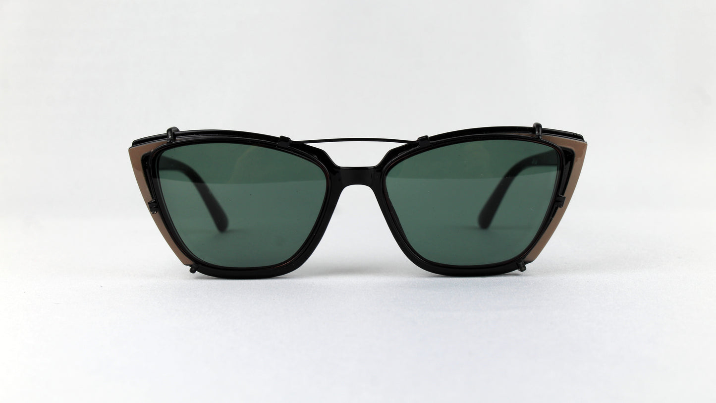 Custom clip-on sunglasses with polarized lenses