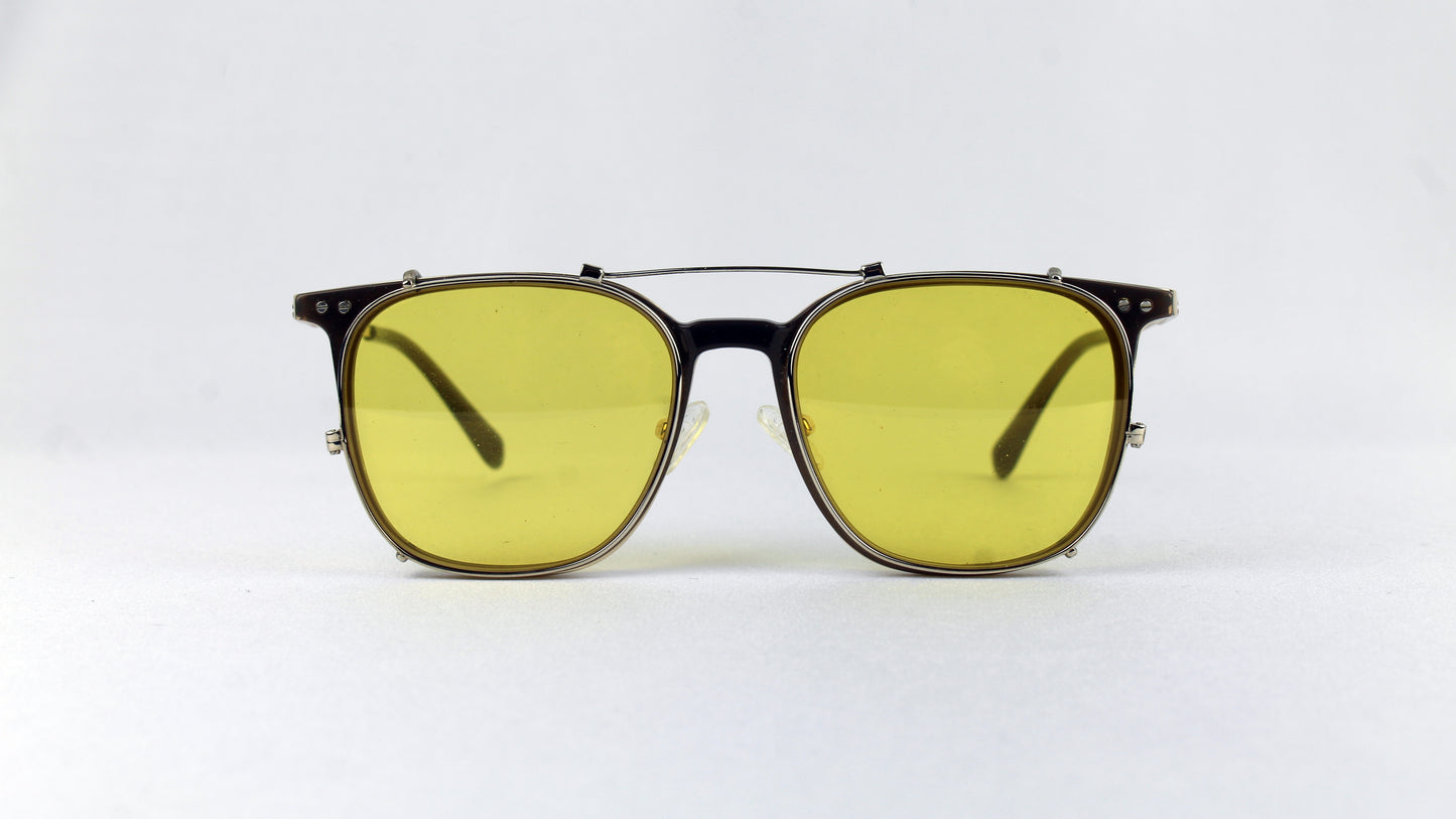 Custom clip-on sunglasses with polarized lenses